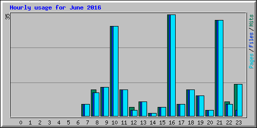 Hourly usage for June 2016