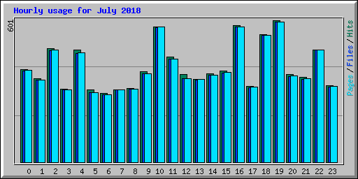 Hourly usage for July 2018