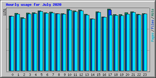 Hourly usage for July 2020