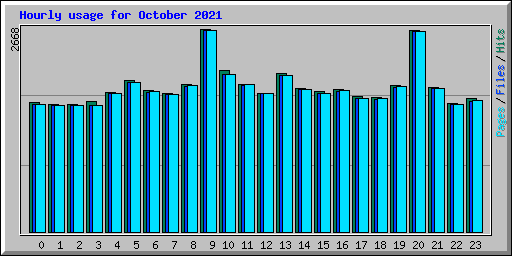 Hourly usage for October 2021