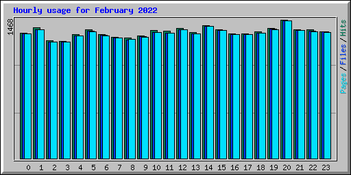 Hourly usage for February 2022