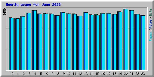 Hourly usage for June 2022