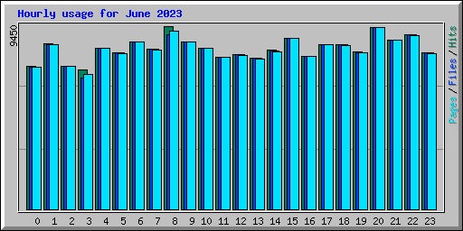 Hourly usage for June 2023