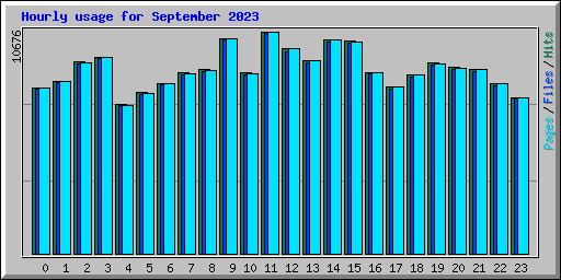 Hourly usage for September 2023