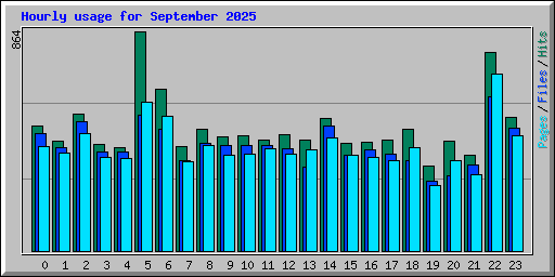 Hourly usage for September 2025