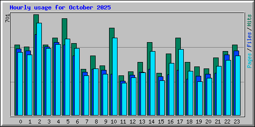 Hourly usage for October 2025