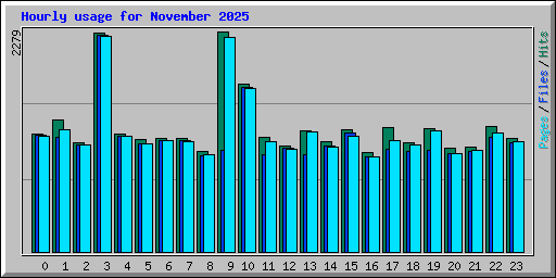 Hourly usage for November 2025