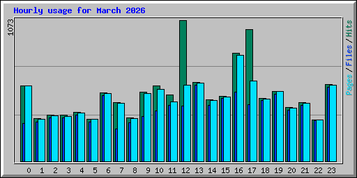 Hourly usage for March 2026