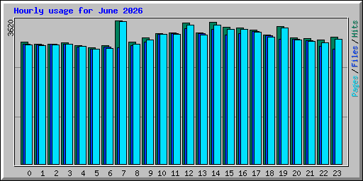 Hourly usage for June 2026